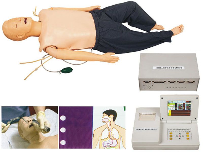 高级多功能急救训练模拟人（心肺复苏CPR与气管插管综合功能、嵌入式系统）